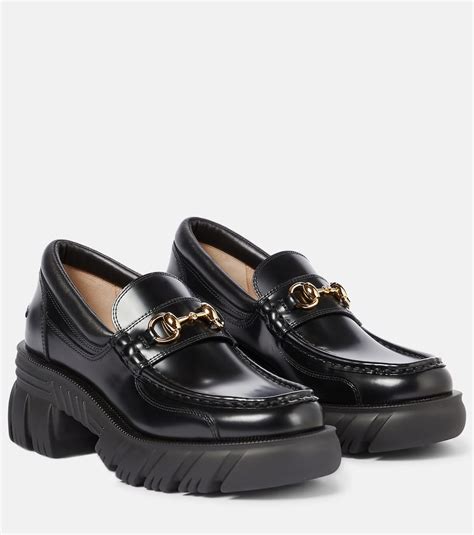 gucci horsebit platform|Gucci harald platform loafers.